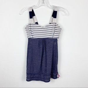 LULULEMON Run Blue & White Back On Track Tank